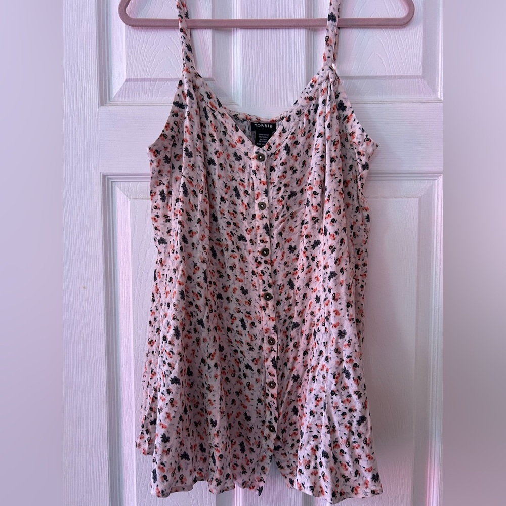 Torrid Floral Button-Front Tank